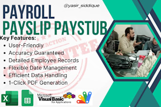 create payroll paystubs in excel or google sheets