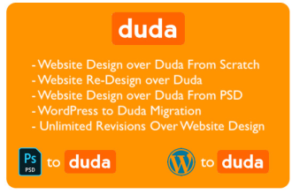 design and develop website using duda website builder