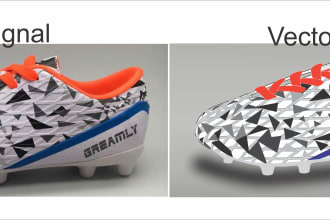 do vector trace, convert, redraw, recreate logo or image