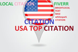 do 300 USA local business listing citation   for your local business