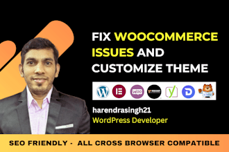 fix woocommerce issues and customize theme