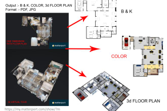 create floor plan by matterport link with fast delivery