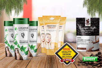 do product label design, product marketing banner