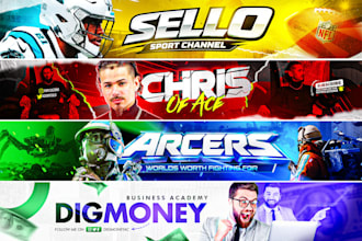 design an outstanding youtube banner and logo, channel art