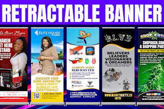 design a retractable banner design for you