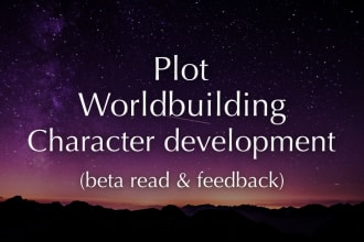 beta read your fantasy story for plot, worldbuilding, character arcs and more