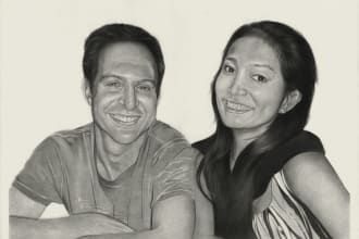 draw portrait pencil illustration for you
