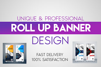 design a beautifull roll up banner, pull up banner