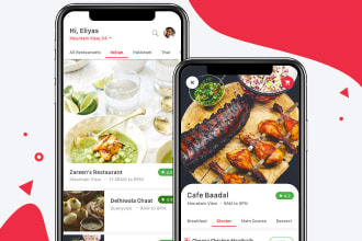 design UI UX of food delivery app or website