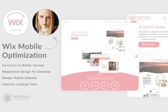 make your wix website responsive and do mobile optimization