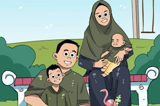 draw a portrait cartoon style