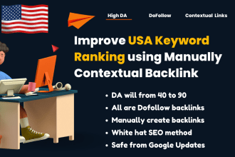 improve USA keyword ranking using manually  contextual backlink