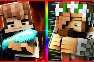 do a minecraft logo, banner within 10hours I promotion I