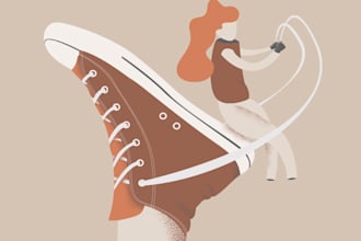 do an original minimalist artwork design  illustration