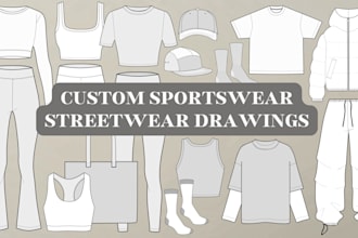 design sportswear active fitness or streetwear clothing line