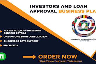 write investors ready and loan approval business plan