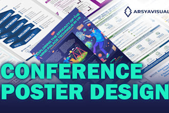 do research scientific company poster presentation design for conferences