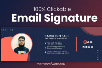 create clickable email signature HTML email signature
