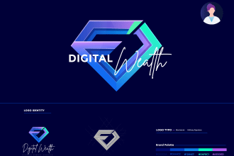 do handmade modern minimalist abstract logo design