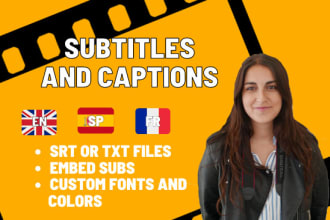 add subtitles to videos in spanish, french and english