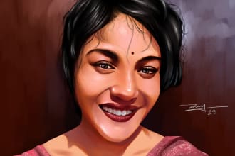 stunning digital portrait paintings and custom artwork