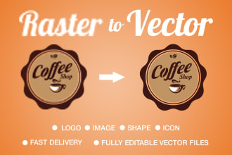 convert your raster logo, image, shape or icon to vector