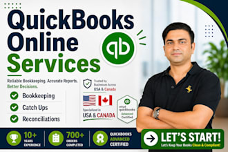 do bookkeeping, setup and quickbooks online clean up