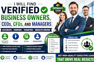 find verified business owners, ceos, cfos, and managers and their contact info
