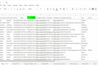 collect company contact person and their email