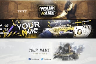 design amazing youtube gaming channel banner