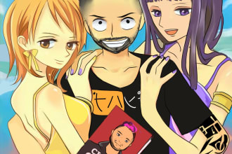 draw your character in comic book or anime style