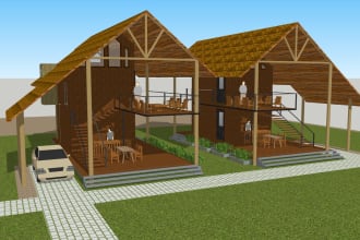 do sketchup 3d models and architectural  detailing