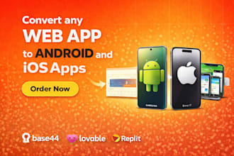 convert website to android app and ios app