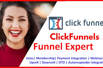 setup sales funnel using clickfunnels, fix any issue