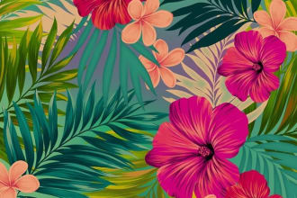 textile design custom seamless pattern  floral pattern for fabric prints