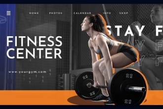 design attractive gym, fitness, sports, workout website