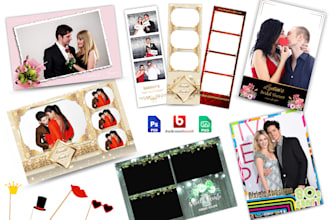 design creative photo booth, photobooth template