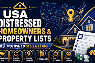 provide distressed homeowners and distressed property lists in USA