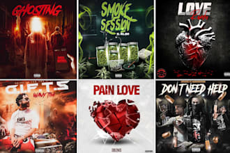 design a professional hip hop mixtape and rap album cover