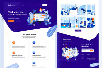 design or redesign ui ux psd web template or psd website
