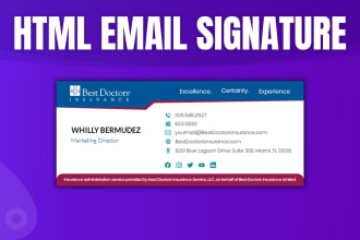 design HTML email signature, gmail, outlook email signature