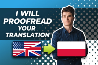 proofread your translation from english to polish