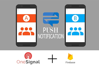 implement onesignal and firebase push notification in android apps