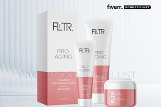 design elegant and modern cosmetic labels