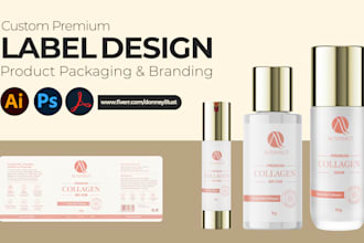 design elegant and modern cosmetic labels