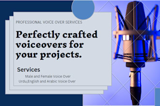 do professional voice over in urdu and english