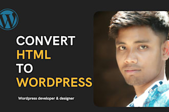 convert HTML 5 to wordpress website