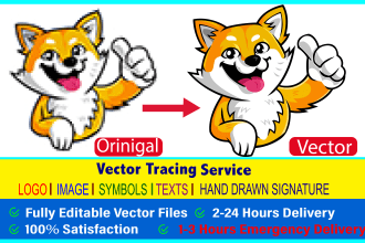 vector trace, convert, redraw, recreate logo or image