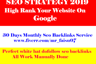 do monthly SEO service to high da whitehat backlinks