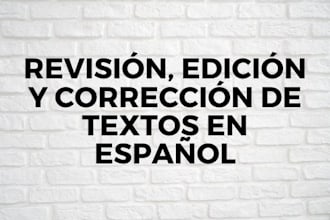 revise and proofread texts in spanish
